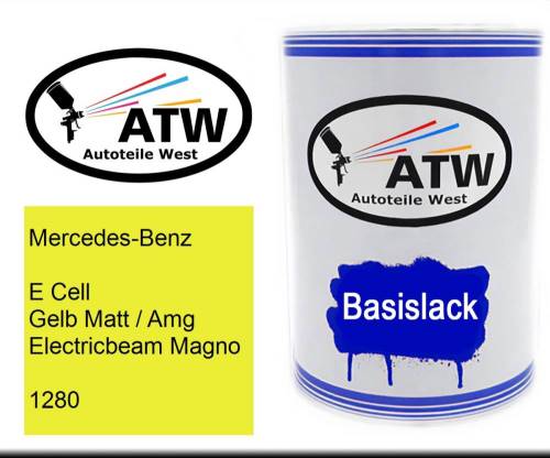 Mercedes-Benz, E Cell Gelb Matt / Amg Electricbeam Magno, 1280: 500ml Lackdose, von ATW Autoteile West.